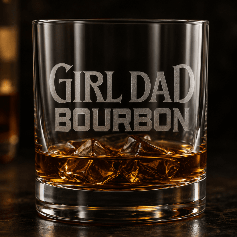 Girl Dad Rocks Glass